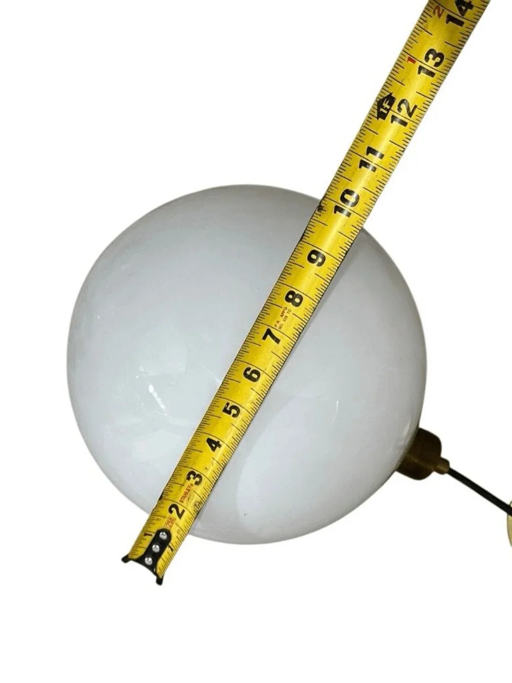 West Elm Milk Glass Globe & Bronze Hardware Hanging Pendant Lighting